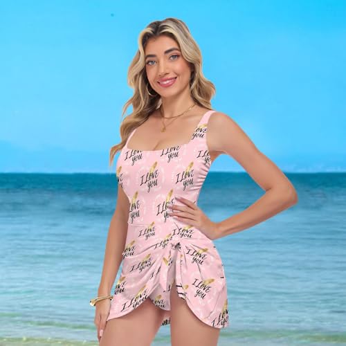 Robe de bain une pièce femme rose push up amincissante pour silhouette d'été parfaite