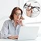 SSKHE Modische Anti Blaues Fake Brille?Blaufilterbrille klassisch Blaulicht Brille Qualität Runder Rahmen?Reduzieren Sie Strahlung Von Elektronischen GeräTen Und Visuelle ErmüDung(2Pcs)