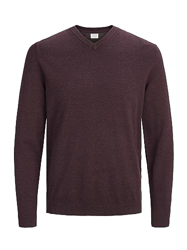 JACK & JONES Herren JJEBASIC Knit V-Neck, Port Royale, XXXL – Ansicht 1