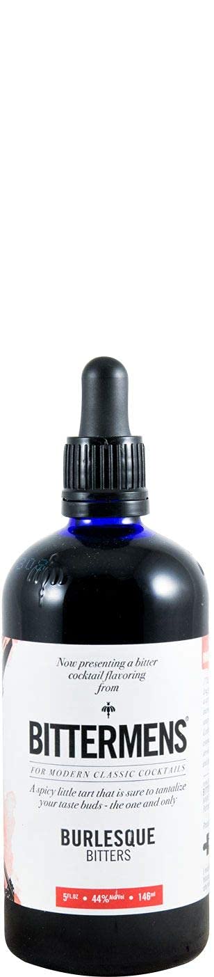 Bittermens Burlesque Bitter, 14.6cl, 44% ABV, Premium Bitter to Add Depth and Flavour to Food & Cocktails, Hibiscus, Açai Berry, and Long Pepper Notes, Made in New Orleans, Dropper Bottle