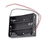 18650 Battery Holder, 3-Slot 3.7V 18650 Battery Storage Box Case with 6inch Bare Wire Leads [4-Pack]