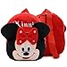 Babioms Minnie Sac à Dos Enfants, Forme Animale Mignonne en Peluche Mini-Sac à Dos école Maternelle, Sac à Dos Minnie en Peluche avec Nœud
