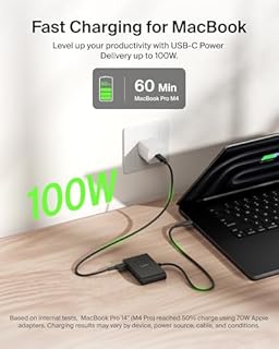 Belkin Connect 4 Port USB C Hub - Multiport Adapter Dongle with 4 USB C 3.2 Gen 2 Ports - High Speed 10G Data Transfer for Laptop, MacBook, iPad, PC, and More - 100W PD