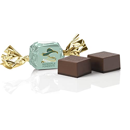 Venchi - Italian Desserts Collection - Dark Almond en Paquete de 1 kg - Bombones de Chocolate Negro con Pasta de Almendras, 1 kg - Sin Gluten - Vegano