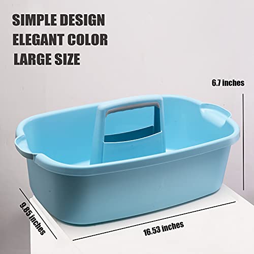 Alink Large Plastic Shower Caddy Tote, Portable Storage Caddy Basket Organizer With Handle For Dorm, Bathroom, Tool, Garden, Kitchen, Cleaning Supplies – Blue #TOP1