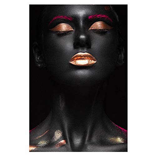 Toile peinture art africain moderne - Déco murale salon grand format 60x80 cm