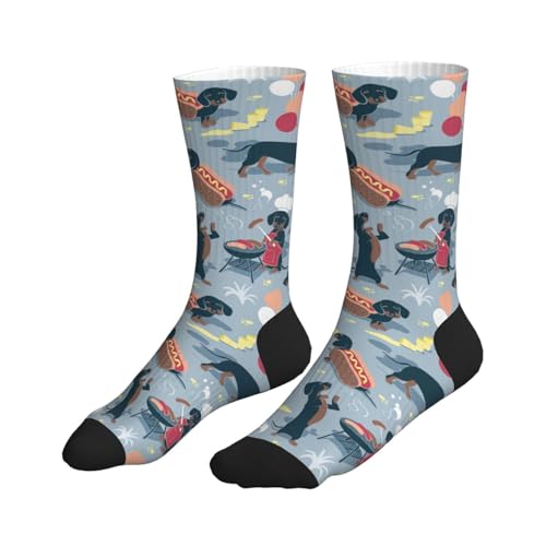 MOLIAN Cute Hippo Athletic Crew Socks For Women Men Novelty Sports Socks