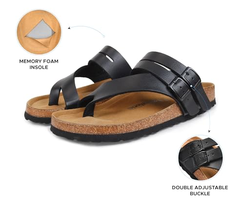 Image of AEROTHOTIC Recovery Slides for Women Cork Footbed Adjustable Straps Sandals