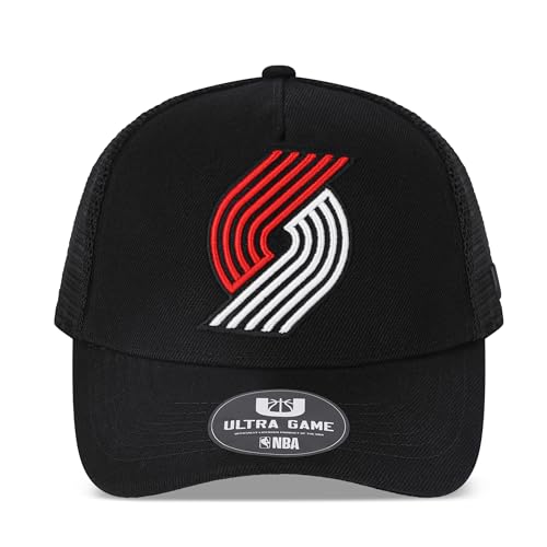 Image of Ultra Game Men's NBA Official Snap Back All Around The World Trucker Baseball Cap Hat