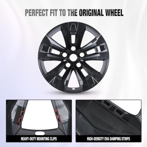 17 Inch 5 Spoke Alloy Wheel Skins Fits for 2025-2026 Chevy Equinox LT Trim - 3