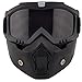 Outlaw 50 Nemesis Vintage Face Mask with Detachable Motorcycle Goggles and UV 4 - One Size