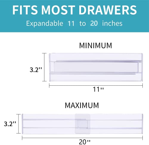 image for PAKCHOICE 8 Pack Drawer Dividers Organizers, Adjustable 3.2