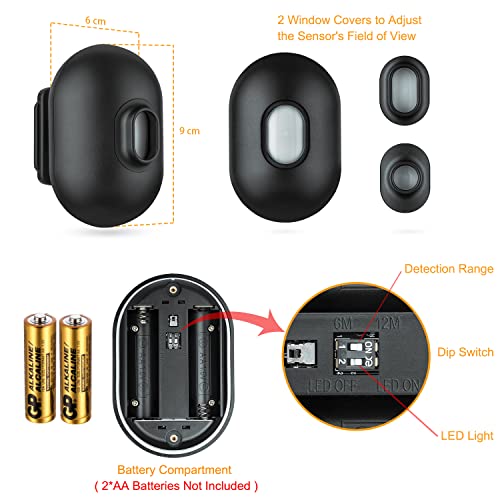 Long Range Wireless Driveway Alarm Indoor Door Chime Receiver Outside Waterproof Infrared Motion Sensor Detector Diy Home Security Doorbell Alarm Kit #TOP7