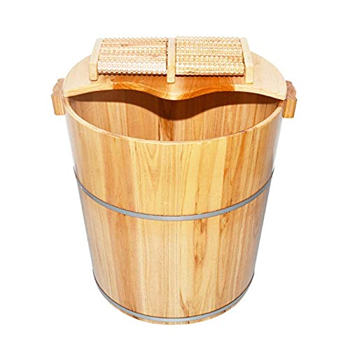 Bassin de pédicure en bois massif de pin et sapin naturel avec hauteur de 40 cm