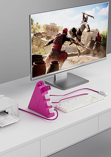 Image of USB Hub 3.0, JoyReken 4-Port USB Splitter for Laptop, Ps4 Keyboard and Mouse Adapter Compatible with Xbox, PC, MacBook, Surface Pro, Flash Drive, HDD, Console, Printer, Camera,Keyborad,Mouse, Hot Pink