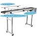 OrangeA Double Guardrail Belt Conveyor 59 x 7.8IN Adjustable Conveyor Table 0-82 ft per min PVC Conveyor Belt Stainless Steel Motorized Anti-Static