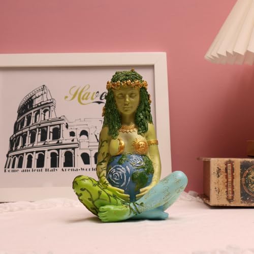 Estatua Madre Tierra Gaia 7 pulgadas Resina miniatura 5