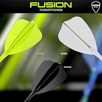WINMAU Darts Fusion Integriertes Flug und Schaftsystem - Arrow Form und Design - Klar Farbe, Medium Länge – Ansicht 4