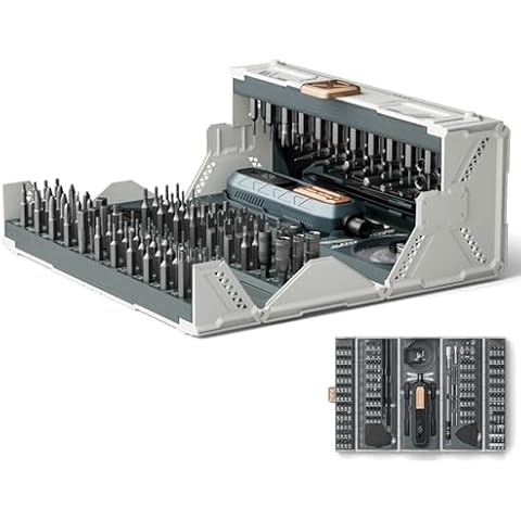 GUANZO 180-in-1 Precision Screwdriver Set | Magnetic, Insulated Electronics Repair Kit with Mini Torx, Hex Bits for Laptop, Phone, PC, MacBook, PS4/PS5, Xbox | Pro Tech Toolkit for DIY and Mechanics Cover