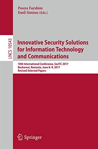 Buy Innovative Security Solutions for Information Technology and Communications — BookShops.in