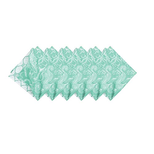 Set de 6 servilletas de algodón verde C&F Home miniatura 2
