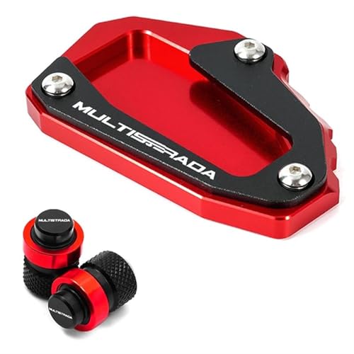 Extension béquille Multistrada V4 950 1200 et bouchons de valve rouge