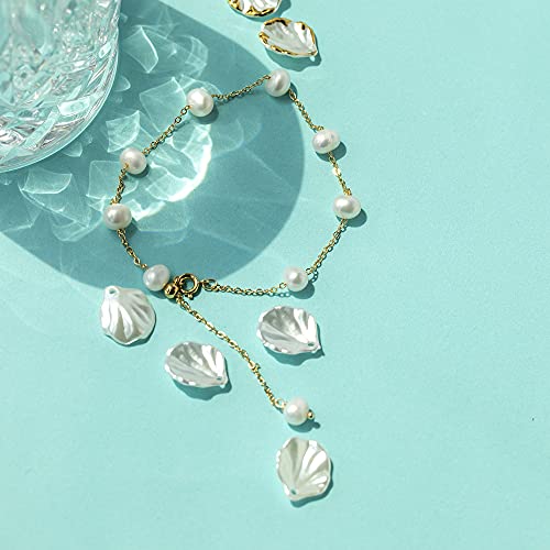 Cowlyn Pearl Anklet 14K Gold Chain Cubic Zirconia Handmade Dainty Ankle For Women Beach Cute Boho Summer Jewelry Gifts #TOP6