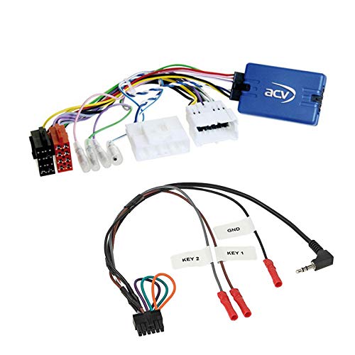 Lenkradfernbedienung Adapter Interface LFB Multi-Anschluss passend für Renault Master III mit 2 weißen Steckern kompatibel mit verschiedenen Autoradios