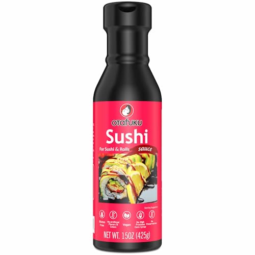 Otafuku Sushi Eel Sauce for Sushi Rolls, Japanese Unagi Sauce Gluten Free, 15 Oz