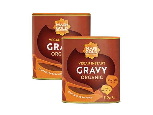 Marigold Vegan Instant Gravy Organic - Gluten & MSG Free - 110g (Pack of 2)