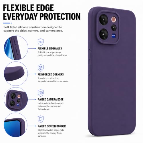 Image of FIRST MART Matte Silicone Back Cover for Vivo V70 & V70 Elite- Purple