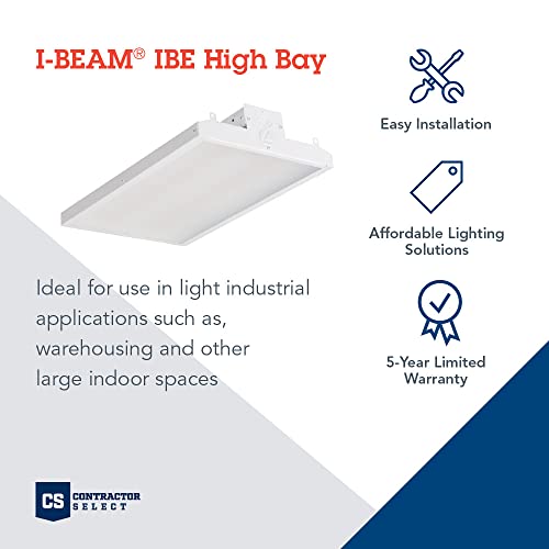 Image of Lithonia Lighting IBE 15LM MVOLT 40K 2-ft. Linear LED High Bay Light, Ceiling Lighting Fixture for Business and Commercial Use, 15000 Lumens, 107 watts, 120 Volts, 4000K Cool White