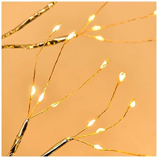 Byncceh 108LED Firefly Tree Lights -DIY Artificial Bonsai Tree Lights,USB/Battery-Powered Touch Switch Fairy Lights Tree lamp with Multi Color for Christmas Party Decoration - Image 3