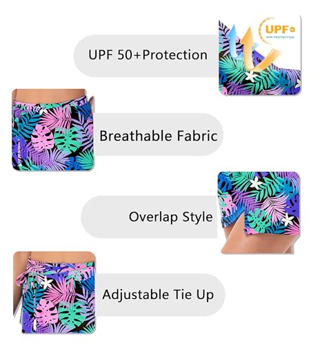 Image of AOBUTE Womens Upf 50+ Beach Sarong Swim Skirt Wrap Cover Up XS-2XL