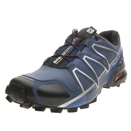 Salomon Men's Speedcross 4 Trail Runner, Slate Blue/Black/Blue Yonder, 11 D US