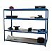 Profi Weitspannregal HxBxT: 160x150x60 cm, 4 Böden, 350 KG/Boden, blau, Marke: Szagato (Kellerregal, Archivregal, Schwerlastregal, Stahlregal, Lagerregal)