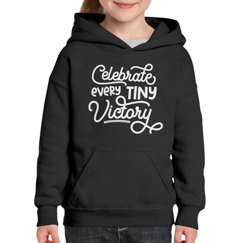Sweat à capuche enfant typographie message motivation pour le succès