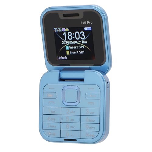 Lazmin112 Teléfono Plegable para Personas Mayores, Teléfono Móvil Plegable 2G con Botones Grandes, Sonido Fuerte, SIM Dual, Marcación Rápida, Radio FM, Linterna LED, Teléfono para Personas