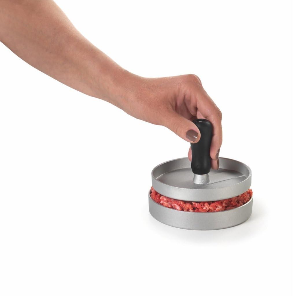 Metaltex 251726000 - Pressa per hamburger, in alluminio, colore: Grigio