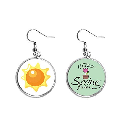 Pendientes de primavera universo y sol alienígena colgante decorativo de joyería mística