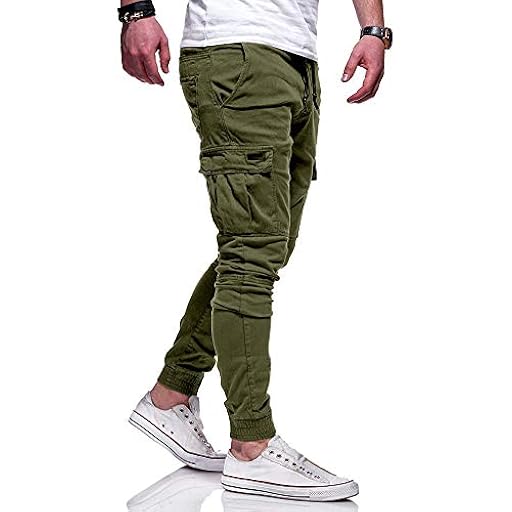 Pantalones cargo para hombre UK - pantalón de chándal elásticos ajustados casuales, caqui, puños, combate camuflaje | Ya disponible en tu tienda friki favorita! En mundofriki.es!