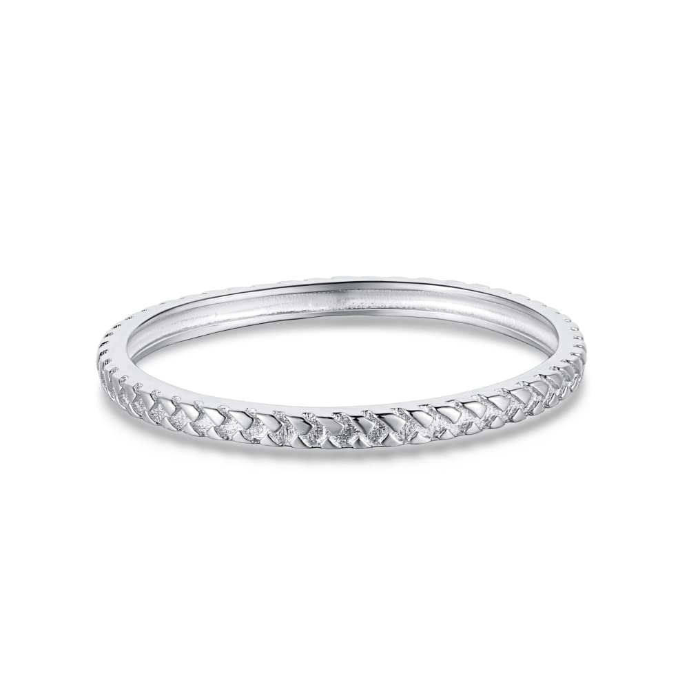 MISS JO 92.5 Sterling Silver Minimalist Moroccan Ring | Classics Collection, Gift for women and girls, BIS Hallmarked, Size 6 - Rhodium Plated (B0C6GY8DVX) Amazon Price History, Amazon Price Tracker