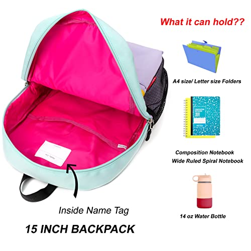 HawLander-Preschool-Backpack-for-Toddler-Girls-Kids-School-Bag-Ages-3-to-7-years-old-Small-Light-Green
