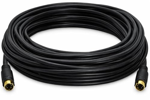 Câble S-Vidéo 15,2m plaqué or RiteAV noir pour liaison vidéo