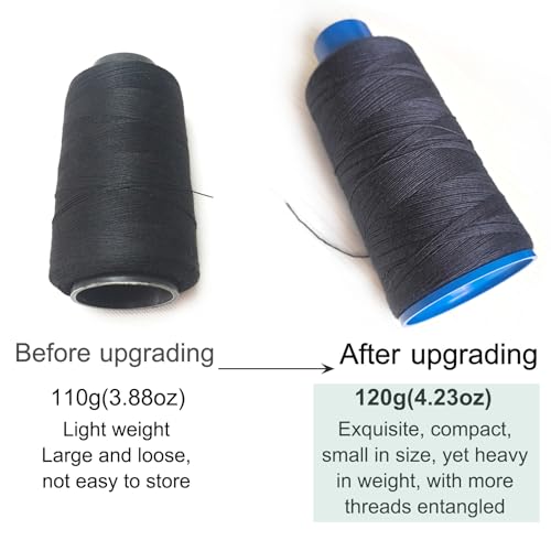 Hilo para Tejer Negro 907 Yardas para Pelucas y Extensiones miniatura 2