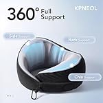 Travel Pillow, 100% Pure Memory Foam Travel Neck Pillow Airplane Neck Support Ergonomic Design for Traveling Suitable for Airplanes,Offices and Cars-Cooling Silk Black - Image 2