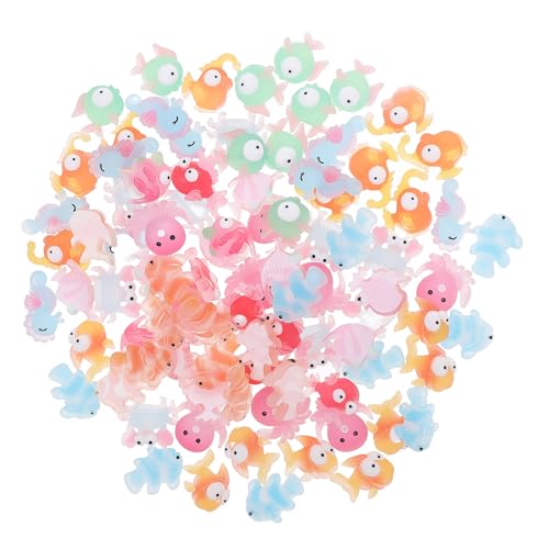 GALPADA 200個 ミニ樹脂人形 ミニ樹脂製海のフィギュア 水族館の置物 妖精の庭のアクセサリー ベタ水槽