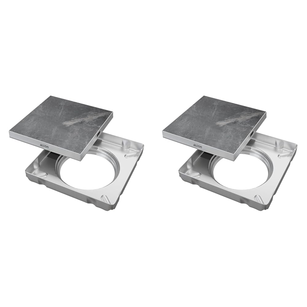 ALTON ALD1011, SS-304 Grade, 5x5 INCH, Tile Insert Bathroom Grating Square Floor Drain Jali, Matte (Pack of 2) (B0D816GQGB) Amazon Price History, Amazon Price Tracker