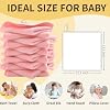 MUKIN Baby Washcloths Set - 12 Pack 12x12 Inches Microfiber Coral Fleece Face Towel for Newborns, Infant, Toddlers or Kids. Ultra Soft and Absorbent wash Cloth for Baby (Pink)