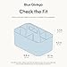 BLUE GINKGO Stackable Organizer Caddy – Korean-Made Portable Tote for Bathroom, Office, Crafts, or School Supplies (Rectangle, Blue)